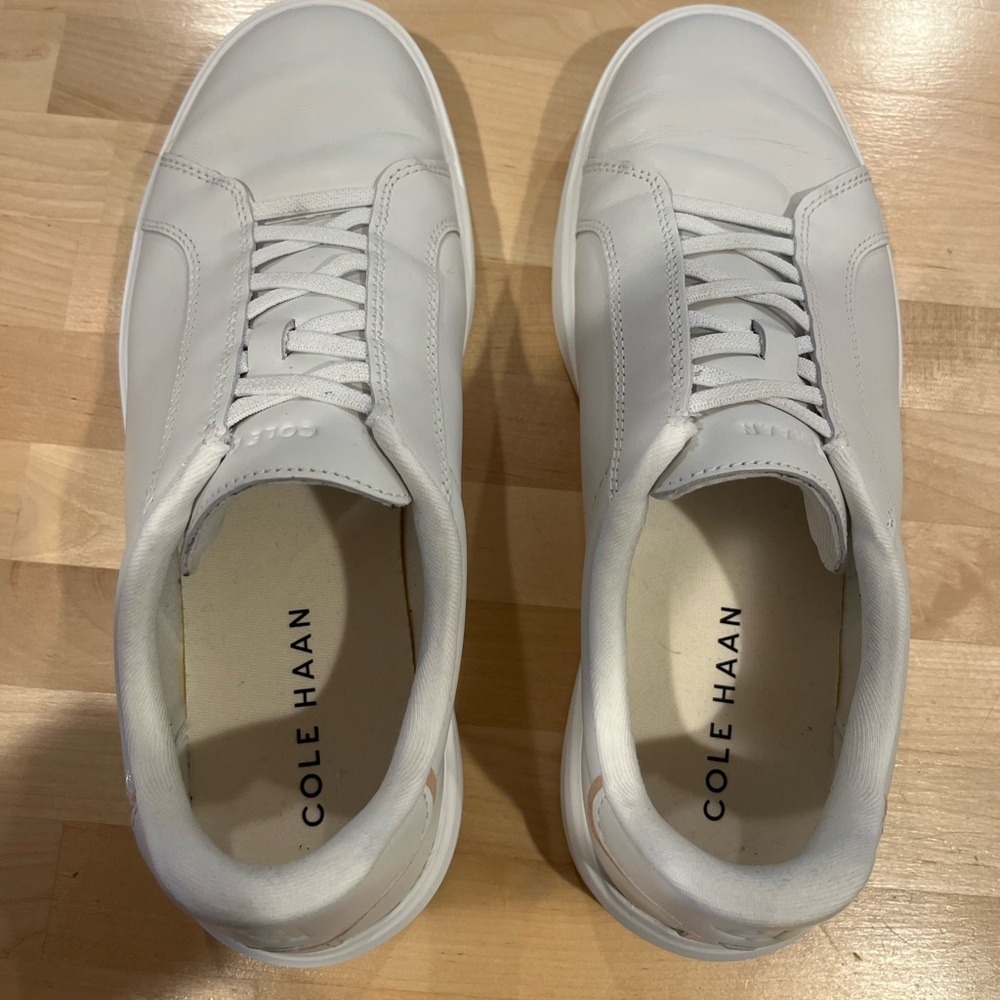 SLIP-ON. Worn once! Cole Haan White Slip-On Sneakers. Original box! - Picture 9 of 14